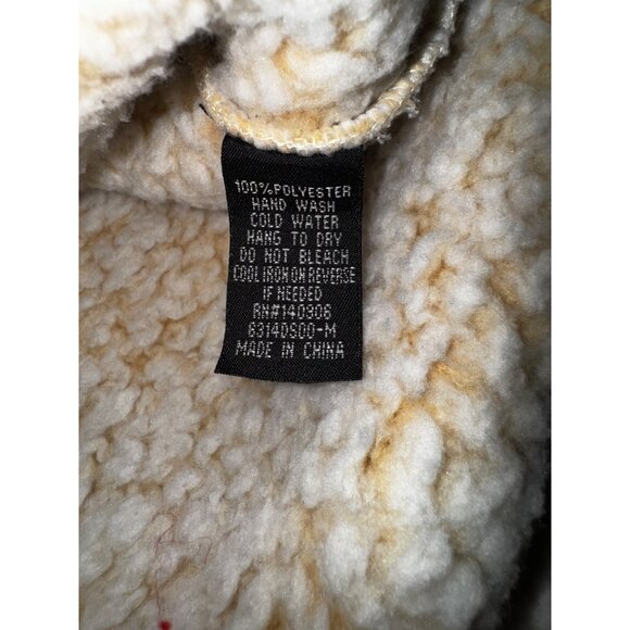 Sherpa Fleece Large Cream Turtleneck Teddy Bear Sweater Soft Vibes Warm Y2K - Picture 6 of 7